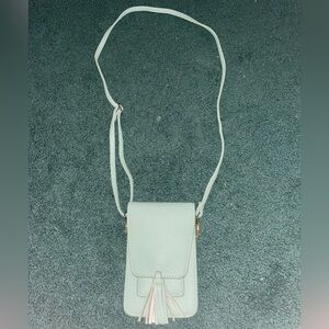 Elegant Sage Phone Crossbody Bag
